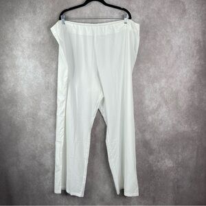 Coolibar Lightweight Semi-Sheer Stretch Pull On Pants In White Women's Size 2X